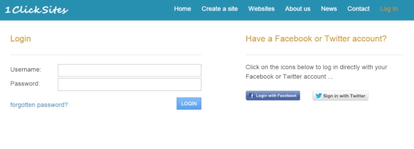 login page for the users creator builder php script